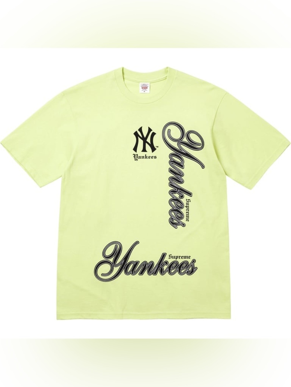 SUPREME Supreme®/MLB Teams Tee New York Yankees Pale Mint FW25 T-Shirt XXL